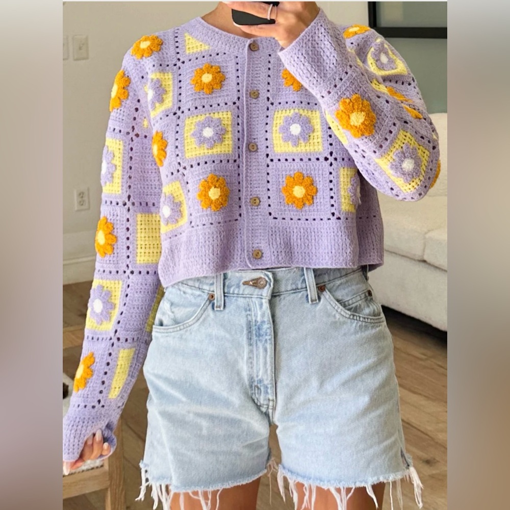 Talulah Crochet Knit Cardigan